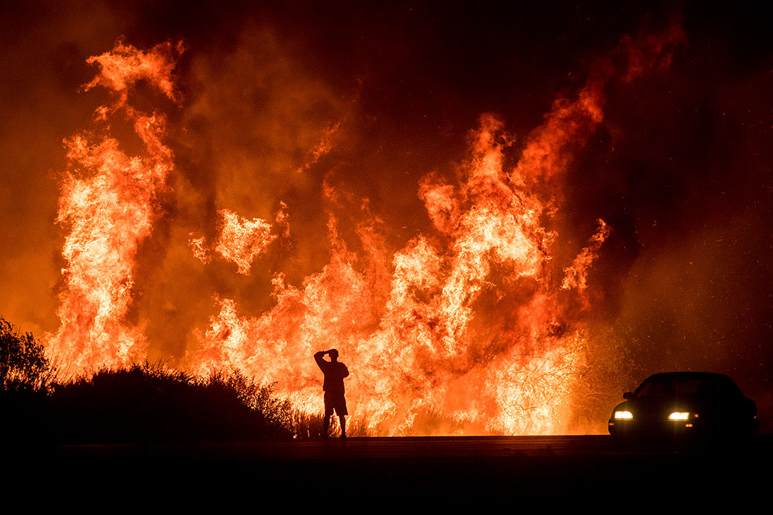 California wildfires: Flames seen from space