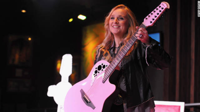Melissa Etheridge attends a fan event in Los Angeles following the ceremony honoring her with a Hollywood Walk of Fame star in September 2011