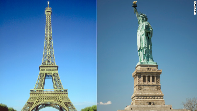 Eiffel Tower Statue Liberty Story Top