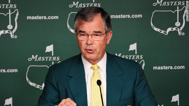 Augusta National Golf Club chairman William Porter Payne speaks at a press conference on April 4, 2012 on the eve of the 76th Masters golf tournament in Augusta, Georgia.    AFP PHOTO/Robyn BECK (Photo credit should read ROBYN BECK/AFP/Getty Images)
