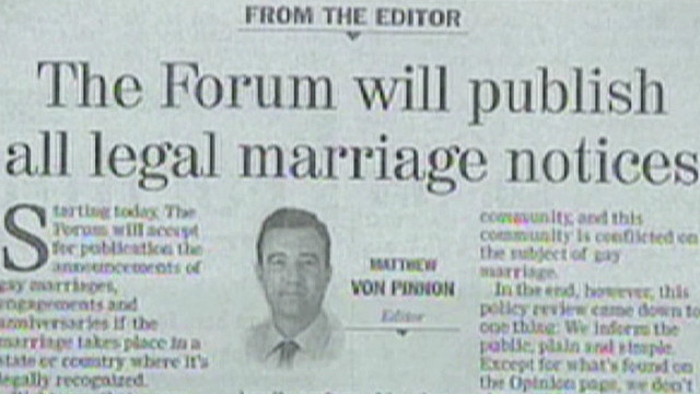North Dakota Paper Reverses Ban On Same Sex Wedding Ads Cnn 6125