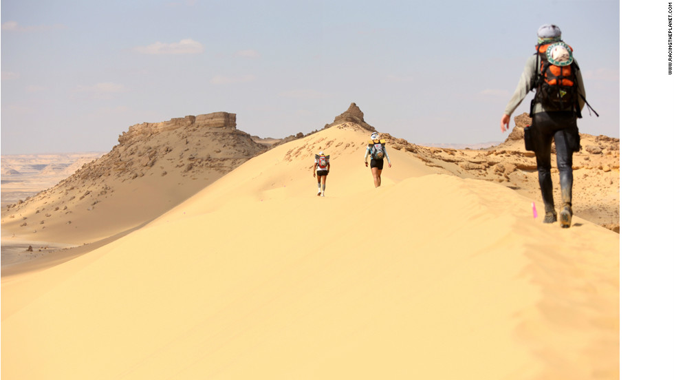The Four Deserts ultramarathon race series challenges competitors to take part in races in the Gobi Desert, the Sahara, the Atacama and Antartica.  Each race covers 250km over seven days in some of the world&#39;s most inhospitable climates. Athletes carry their own food and equipment with only limited assistance. 