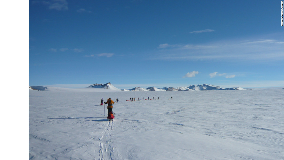 The EWR South Pole Race tests competitors to the limit as they brave bitter temperatures of -40C and blinding snowstorms in their trek across the infamous Antarctic Polar Plateau in the footsteps of great explorers such as British Captain Robert Scott and the Norwegian Captain Roald Amundsen.