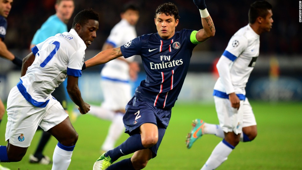 Paris Saint-Germain star Thiago Silva played a key role in his side&#39;s 2-1 win over Porto. The Brazil defender fired his team ahead after 29 minutes before Jackson Martinez equalized for Porto. Ezequiel Lavezzi&#39;s 61st minute strike ensured victory for the French.