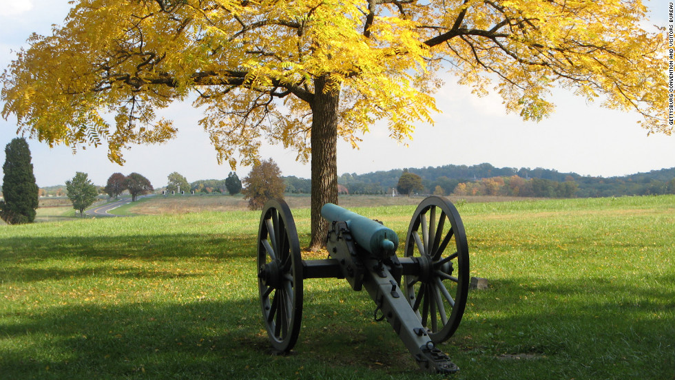 Un cañón en Gettysburg. La ciudad celebrará un año de eventos que incluyen un programa de recorridos y la escenificación de la batalla del 4 de julio.