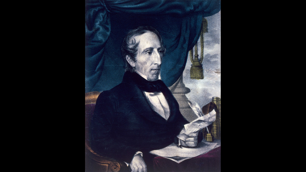 John Tyler, seen here, took the oath of office after the 1841 death of William Henry Harrison. Harrison died after just 32 days in office.