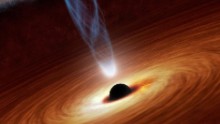 An artist's impression of what a black hole might look like. In February, researchers in China said they had spotted a super-massive black hole 12 billion times the size of the sun.
