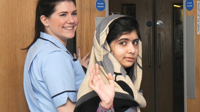 Malala&#39;s &#39;happiest moment&#39; back in school