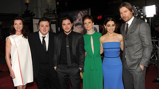 The casting of Game of Thrones during the first season of the red carpet