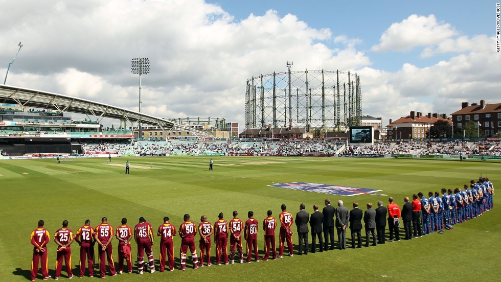 Here the England and West Indies cricket teams observe a minute&#39;s silence to mark the tragic death of Surrey&#39;s 23-year old player Tom Maynard. County cricket teams also refused to hold a minute&#39;s silence to mark Thatcher&#39;s death.