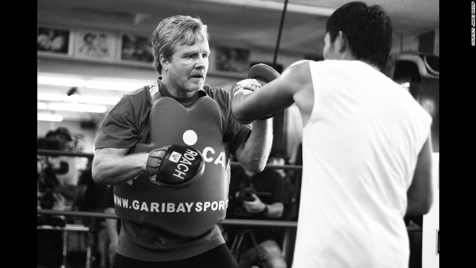 Pacquiao trained in Los Angeles for the welterweight title match against Bradley.