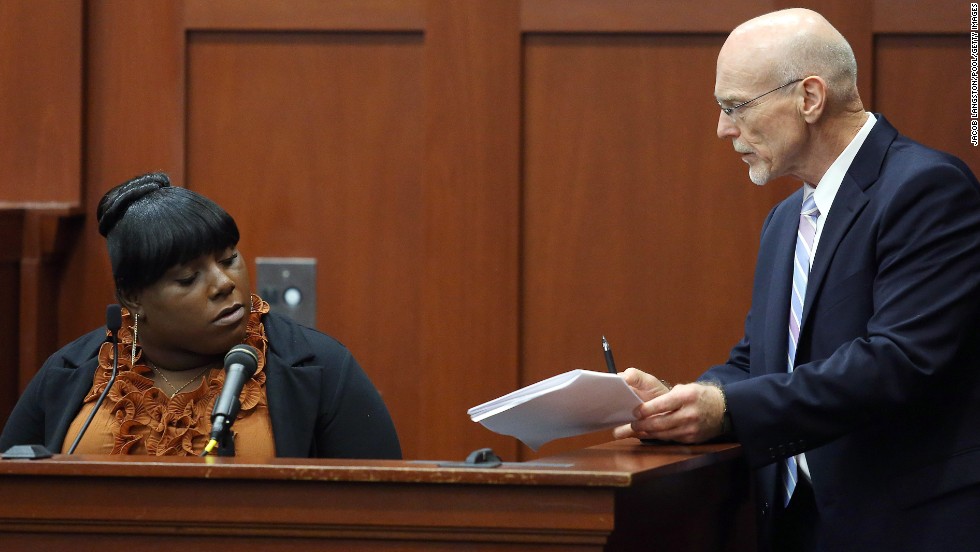 &lt;a href=&quot;http://www.cnn.com/2013/06/27/opinion/zimmerman-jeantel/index.html&quot;&gt;Rachel Jeantel&lt;/a&gt;, a friend of Martin&#39;s, is questioned by defense attorney Don West on June 27. She appeared to get frustrated several times during the cross-examination, including one time when West suggested they could break until the morning so she&#39;d have more time to review the deposition transcript.