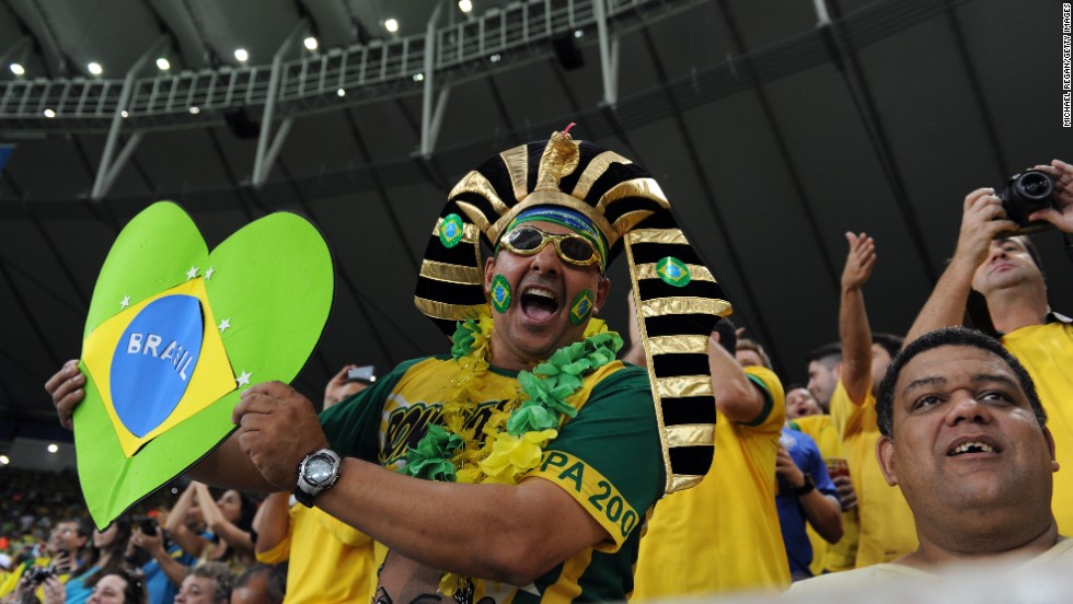 But inside the stadium, Brazilian fans attempted to put the country&#39;s problems aside for 90 minutes.