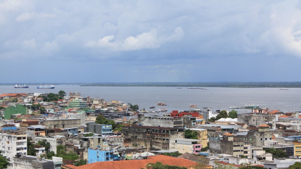 Manaus sits on the banks of the Rio Negro river, an important source of food and transportation.