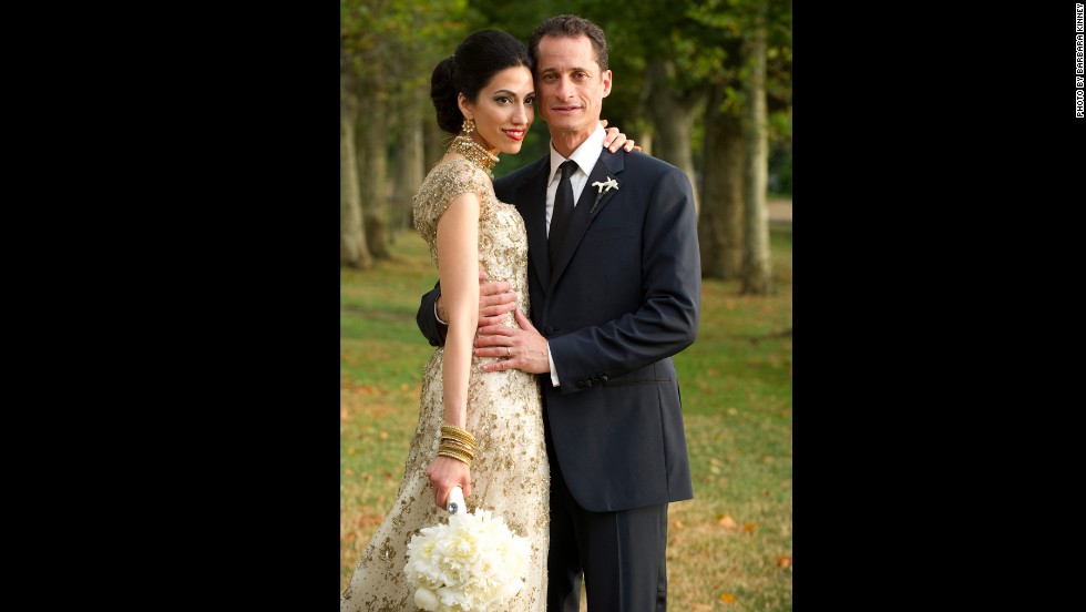 Abedin and Weiner were married in a ceremony officiated by former President Bill Clinton in July 2010 after being introduced during the 2008 presidential campaign.  Their marriage drew extra attention because Abedin is Muslim and Weiner is Jewish.
