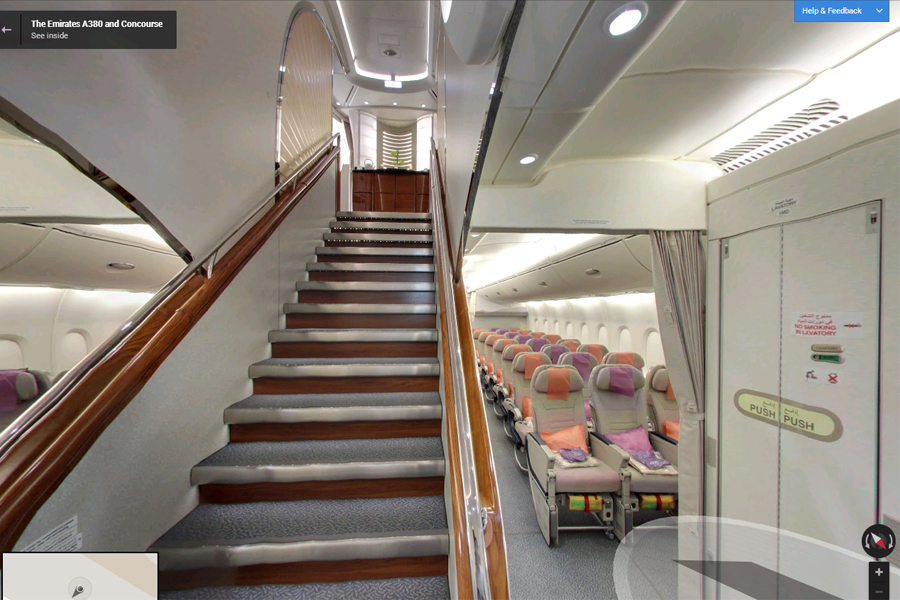 Google Street View Goes Inside Airbus A380 Cnn Travel
