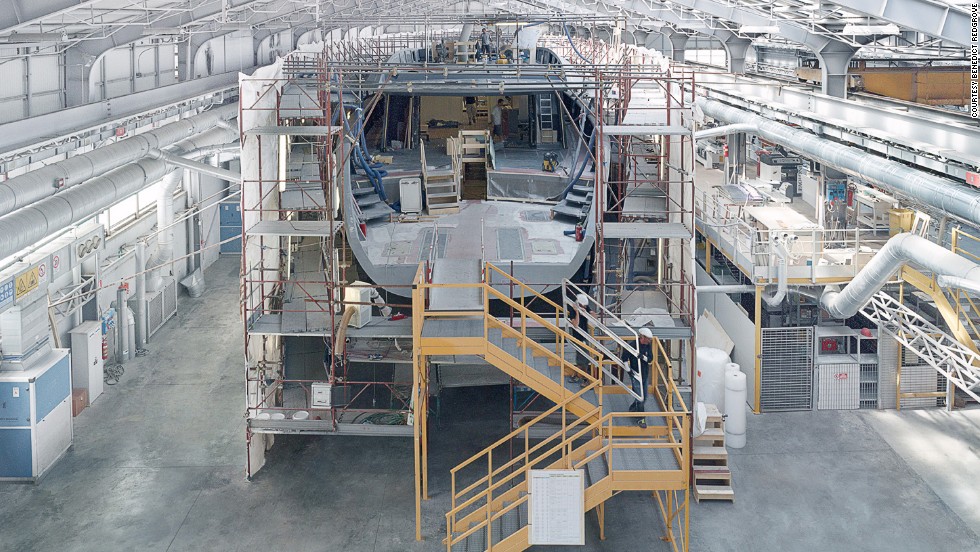 Founded in 1994, Wally Yachts is the design and manufacture company behind some of the most innovative -- and expensive -- superyachts in the world. Here, the 50-meter boat "Better Place" takes shape -- one of the largest carbon fiber sailboats ever built by the firm.