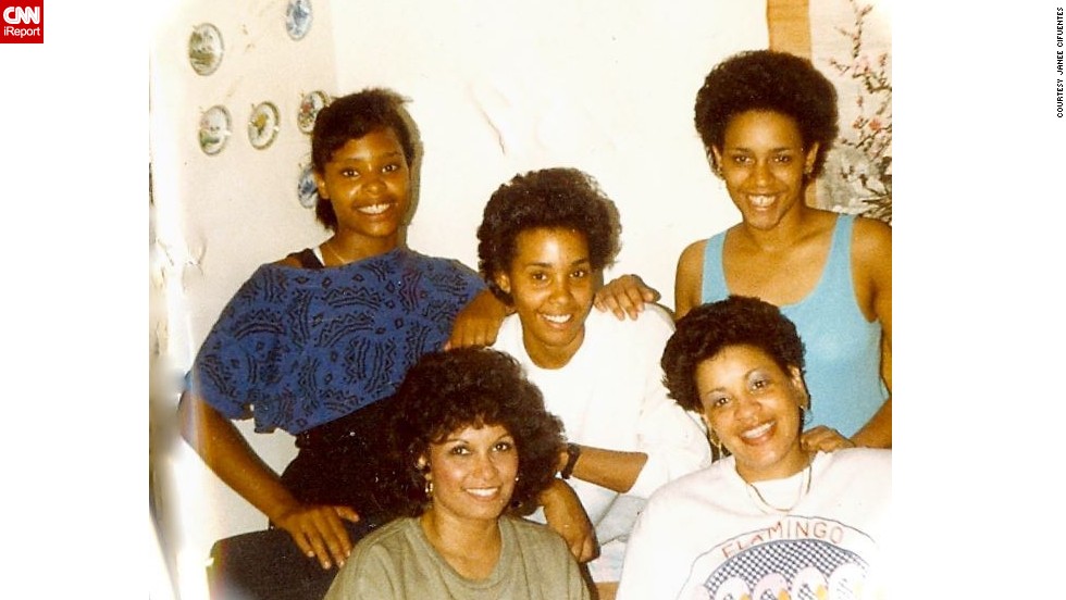 <a href="http://ireport.cnn.com/docs/DOC-1030612">Janee Blackwell Cifuentes</a>, on the left in black and blue, spent her teen years in Wheaton, Illinois. The decade brought many firsts for blacks, she wrote. "Martin Luther King's birthday was made a holiday. Harold Washington was the first black mayor of Chicago. Vanessa Williams was the first black Miss America and that was opening the doors for a lot of black homecoming queens." There were two or three black girls on her high school pom-pom squad. "To me, that was a big deal."