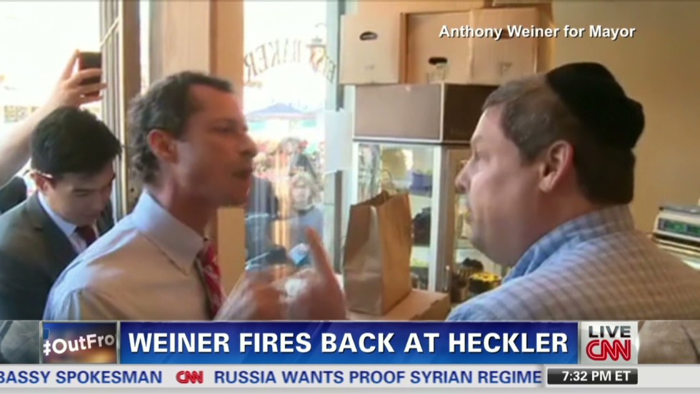 Anthony Weiner Confronts Critic Of Him Being Married To An Arab 