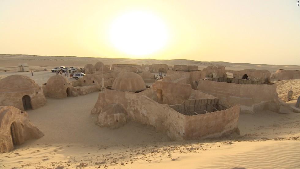 George Lucas filmed various parts of his Star Wars series in the Tunisian Sahara desert, including scenes set on the planet Tatooine.