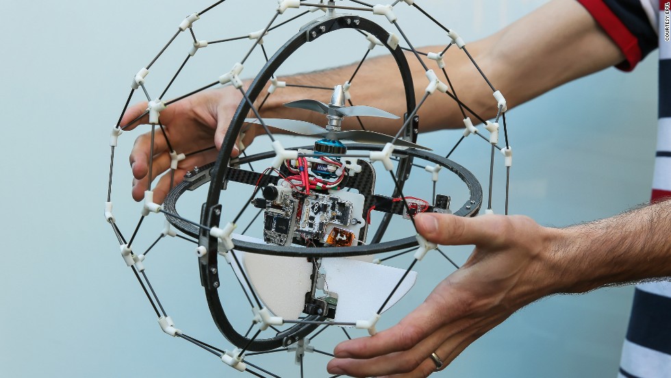 The GimBall won the $  1 million first prize in the 2015 &quot;&lt;a href=&quot;http://www.dronesforgood.ae/&quot; target=&quot;_blank&quot;&gt;Drones for Good&lt;/a&gt;&quot; competition. It is designed to access hard-to-reach areas such as burning buildings and nuclear disaster sites. Its robust outer structure means it is the first &quot;collision-tolerant&quot; drone in the world, according to is creators -- Swiss company Flyability. &lt;a href=&quot;/2015/02/09/tech/gimball-drones-for-good/index.html&quot; target=&quot;_blank&quot;&gt;&lt;strong&gt;Read more.&lt;/strong&gt;&lt;/a&gt;