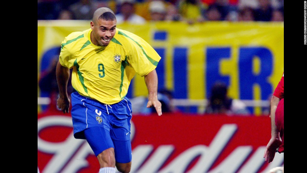 The eyes of the world were fixed firmly on Ronaldo ahead of Brazil&#39;s 2002 World Cup semifinal against Turkey, but for once no one was looking at the striker&#39;s feet. The man known as &quot;Il Fenomeno&quot; took to the field with what appeared to be an unfinished buzz cut. Whatever the reason behind his partly-shaven scalp, it did the trick. Ronaldo scored the winner against Turkey before finding the net twice in Brazil&#39;s 2-0 defeat of Germany in the final, bringing a whole new meaning to the phrase &quot;getting a Brazilian.&quot;