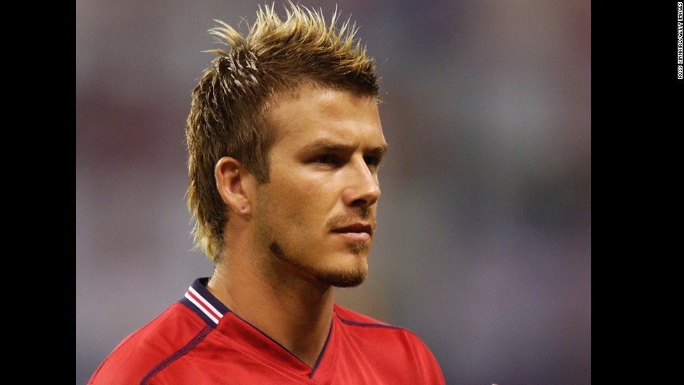Modern man, style icon and part-time England football captain, David Beckham was at the center of a British media storm when he opted for a mohawk ahead of the 2002 tournament in Japan and South Korea. The midifelder who made it OK for men to wear sarongs is also the most capped outfield player in his country&#39;s history.