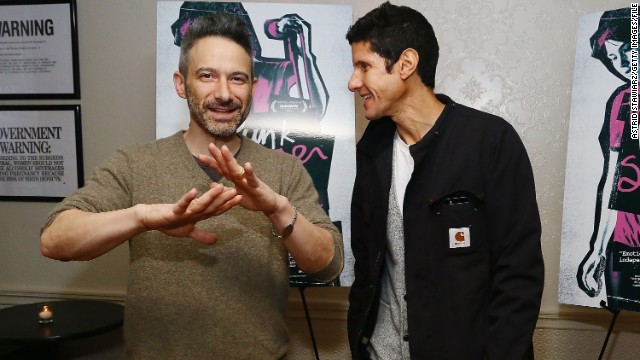 Shown here are (from left) Beastie Boys Adam &quot;Ad-Rock&quot; Horovitz and Michael &quot;Mike D&quot; Diamond. Tracks from the hard-edged Brooklyn rap rockers are now classics.