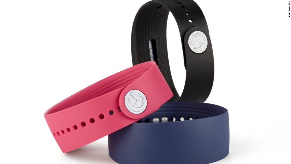 Barclaycard&#39;s bPay wristband is a wearable contactless payment device that allows users to make purchases for items costing up to £20. It can be used at more than 300,000 locations across the UK, including in shops, bars, cafes and on public transport.