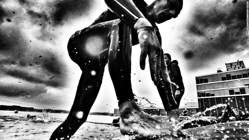 Over the last year British photographer Charlie Crowhurst has covered a number of triathlon events in Europe, producing otherworldly images which highlight the exhausting, lonely reality of endurance sport.