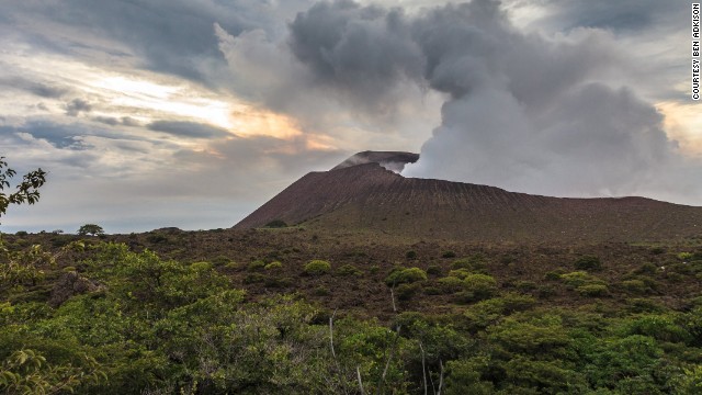 Telica Volcano is one of many active volcanoes in Nicaragua's section of the ring of fire.  It is a short, but rough drive, from Leon making it one of the easiest accessible and safest places to view lava in the country.