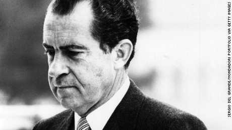 Portrait of the U.S. President Richard Nixon. 1970s (Photo by Sergio Del Grande/Mondadori Portfolio via Getty Images)