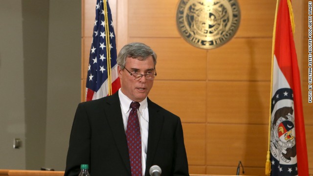NOVEMBER 24: St. Louis County Prosecutor Robert McCulloch announces the grand jury&#39;s decision not to indict Ferguson police officer Darren Wilson in the shooting death of Michael Brown on November 24, 2014, at the Buzz Westfall Justice Center in Clayton, Missouri. Ferguson has been struggling to return to normal after Brown, an 18-year-old black man, was killed by Darren Wilson, a white Ferguson police officer, on August 9. His death has sparked months of sometimes violent protests in Ferguson. (Photo by Cristina Fletes-Boutte-Pool/Getty Images)