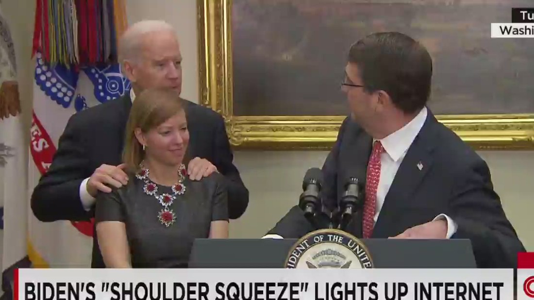 Biden's 'shoulder squeeze' goes viral CNN Video