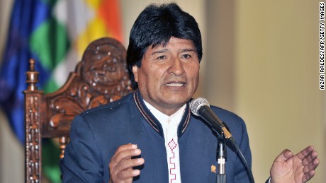 Bolivian President Evo Morales speaks during a press conference in La Paz on March 30, 2015, a day after regional elections. Morales said that it was the 'protest vote against corruption' that caused the defeat of his party. AFP PHOTO/Aizar Raldes (Photo credit should read AIZAR RALDES/AFP/Getty Images)