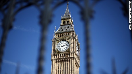 Elizabeth Tower, commonly called Big Ben, is pictured on April 1, 2015 in London, United Kingdom. Parliament has been dissolved as campaigning gets under way by the political parties ahead of the forthcoming general election on May 7th.