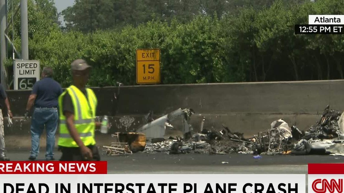 4 dead after plane crashes on Atlanta interstate CNN Video