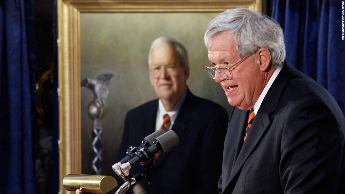 Former Speaker of the House &lt;a href=&quot;http://cnn.it/1J5XO2p&quot; target=&quot;_blank&quot;&gt;Dennis Hastert&lt;/a&gt; was sentenced to 15 months in prison and ordered to pay $250,000 to a victims&#39; fund in April after a hush-money case revealed he was being accused of sexually abusing young boys as a teacher in Illinois.
