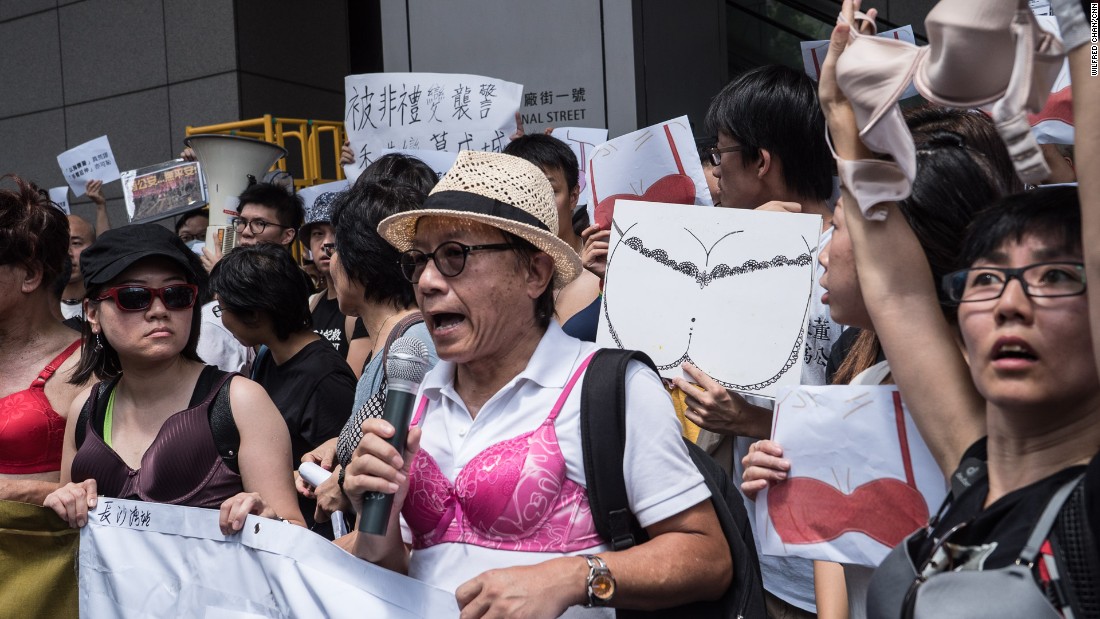 Breasts Are Not Weapons Say Hong Kong Protesters Cnn