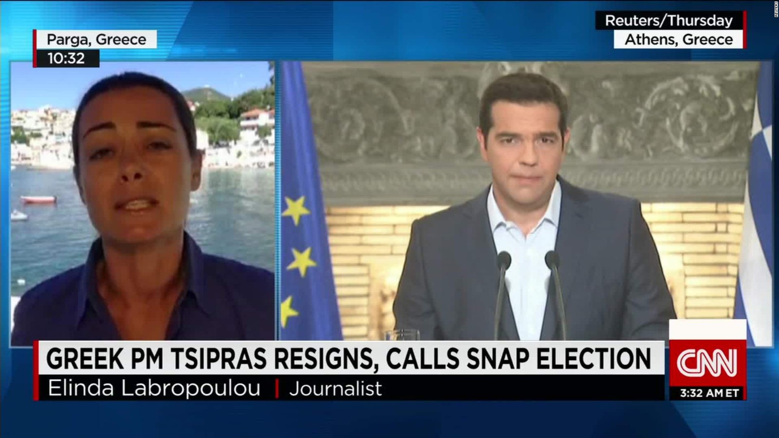 Greece S Pm Tsipras Resigns Calls For Early Elections Cnn Video