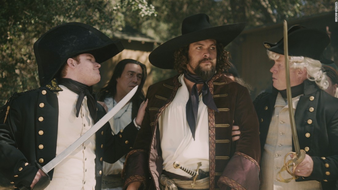 Jason Momoa, who will soon be playing Aquaman, appeared as pirate Jean Lafitte, who helped Andrew Jackson liberate New Orleans from the British, in a recent episode of Comedy Central&#39;s &quot;Drunk History.&quot;