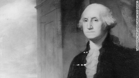Circa 1789, George Washington, the first president of the United States.