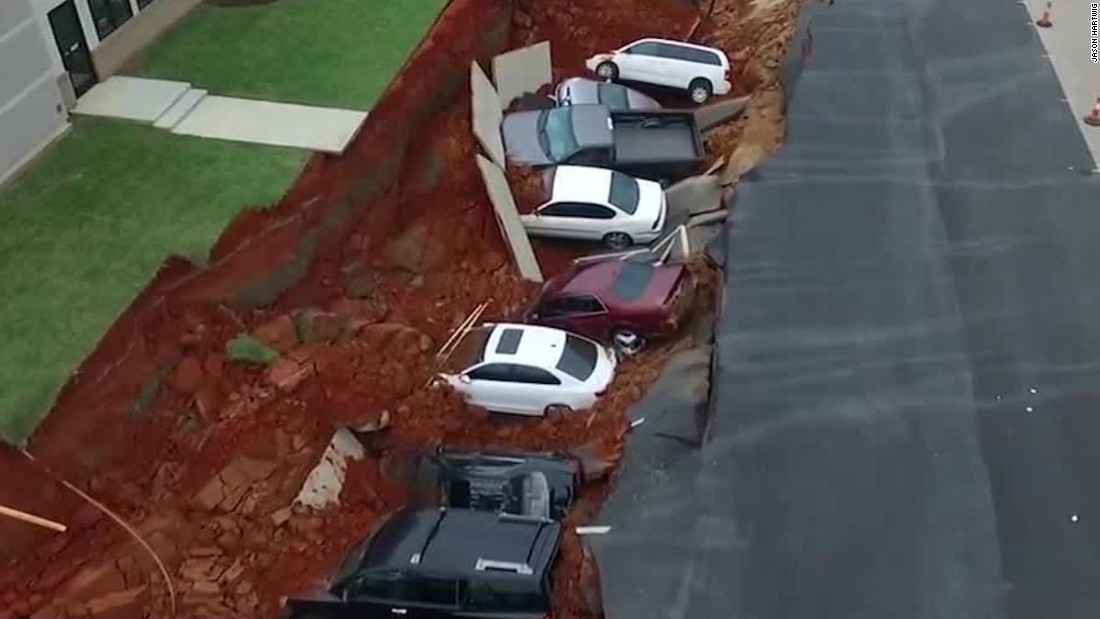 Bus Washes Away After Collapsing In Sinkhole Cnn Video