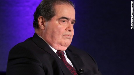 Supreme Court Justice Antonin Scalia waits for the beginning of the taping of &quot;The Kalb Report&quot; April 17, 2014 at the National Press Club in Washington, DC.