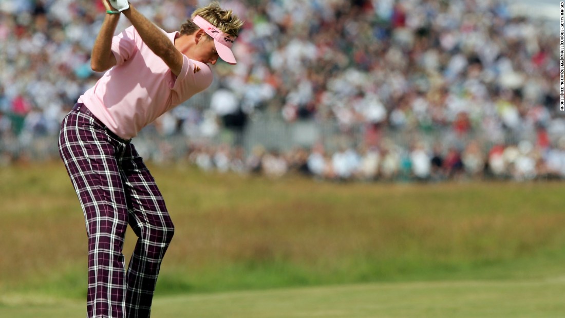 Briton Ian Poulter has made strides in the fashion arena in recent years, often taking us back to the era of Rupert the Bear trousers favoured by Watson in the 1970s.
