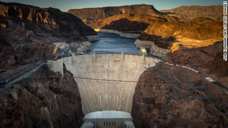 The Hoover Dam was built in the 1930s to create Lake Mead. The dam&#39;s generators provide power for public and private utilities in Nevada, Arizona, and California.