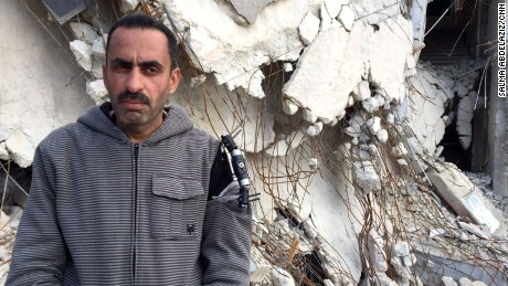 Lawyer Talal al-Jawy was inside the courthouse in rebel-held Idlib province, Syria when it was hit by an airstrike in December 2015. &quot;The Russian planes target anything that works in the interest of the people,&quot; he said.