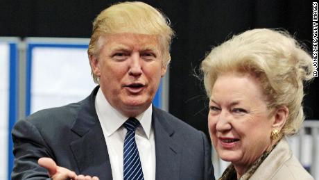 Donald Trump with his elder sister Maryanne Trump Barry in 2008.