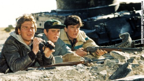 Patrick Swayze, C. Thomas Howell and Charlie Sheen in the 1984 film &#39;Red Dawn.&#39;