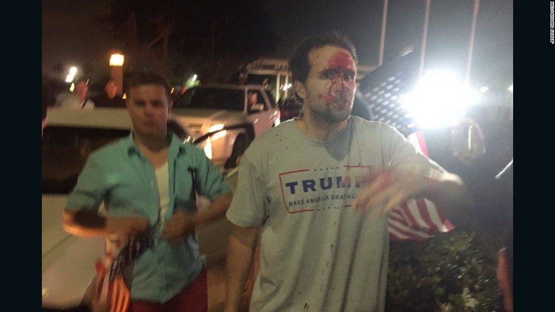 Violent Protests Erupt At Trump Rally Cnn Video